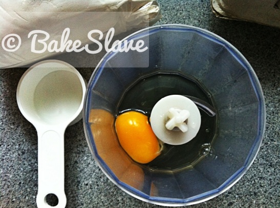 Eggs, flour, sugar, milk and vanilla essence - almost like pancake batter!